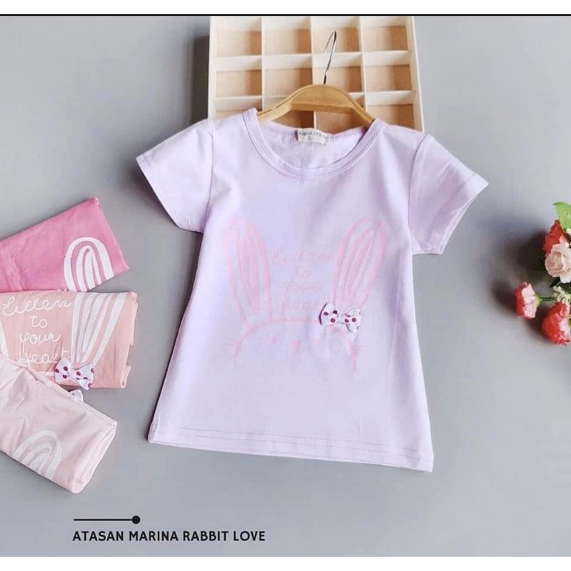 Paket Hemat 3 pcs kaos anak perempuan motif import 18 bulan-10 tahun