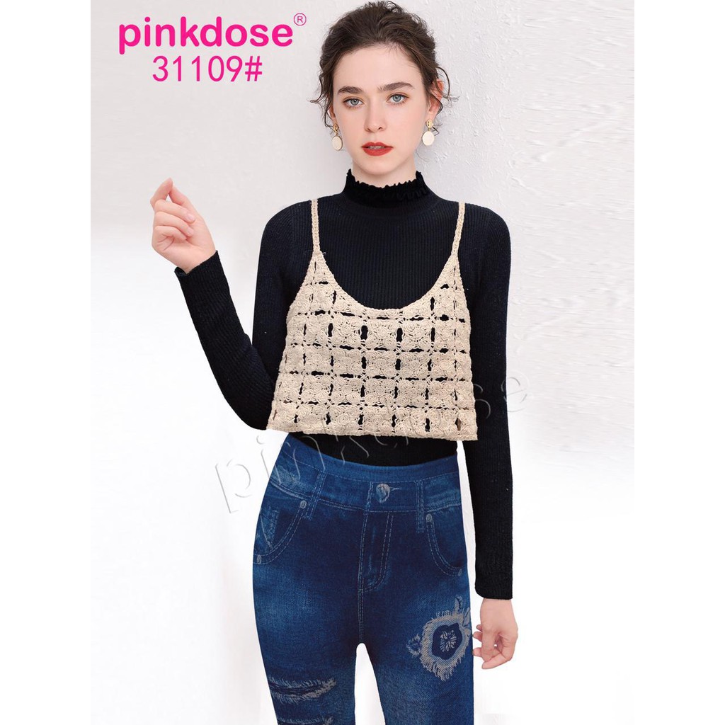 PINKDOSE Vest Rajut Bordir Import Premium