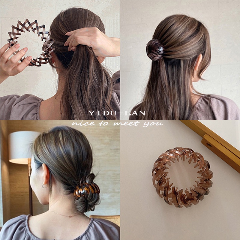 Jepitan Rambut Bulat Donat / Jepitan Rambut Sarang Burung / Hair Claw Clip / Jepit Rambut Korea Bulat / Meatball hair Clip