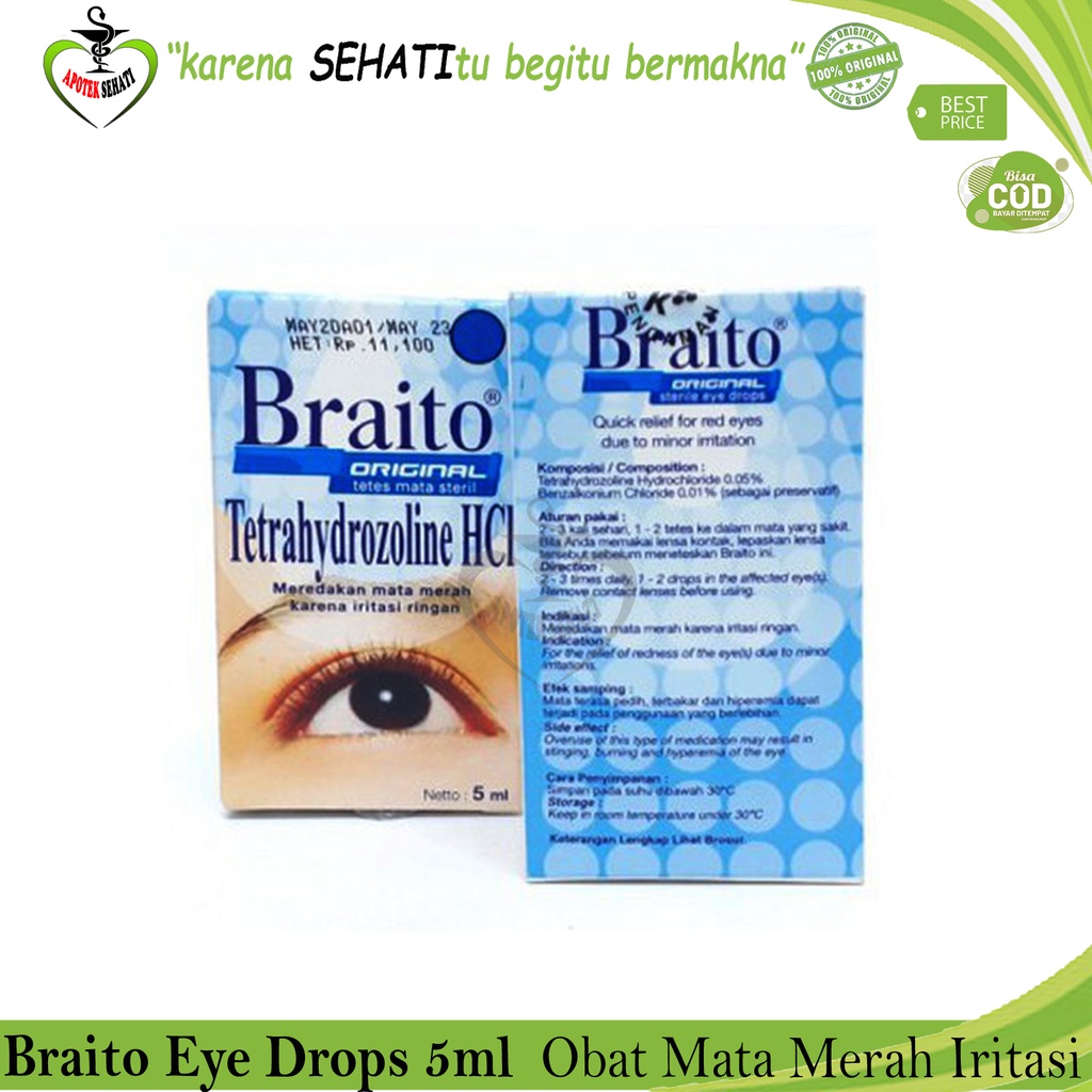 Braito Eye Drops 5ml Tetes Mata Kering Steril