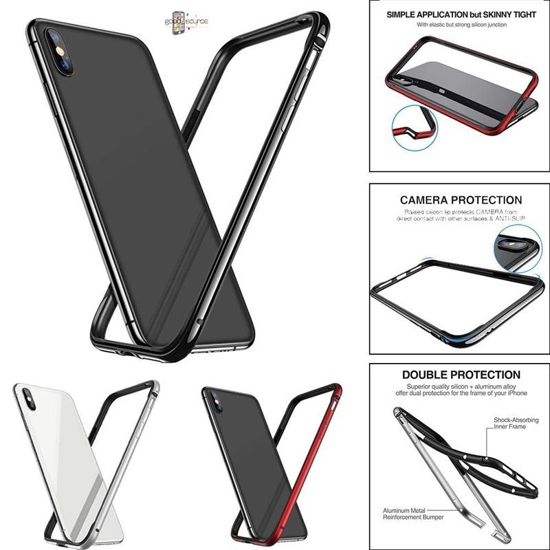 Casing Bumper Case Aluminum Metal + Silikon Untuk iPhone 12 pro max mini