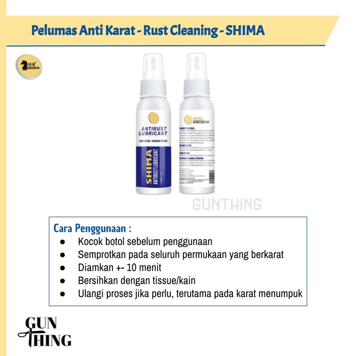 Cairan Pelumas Anti Karat - Penghilang Karat - Shima Rust Remover 100 ml 80ml