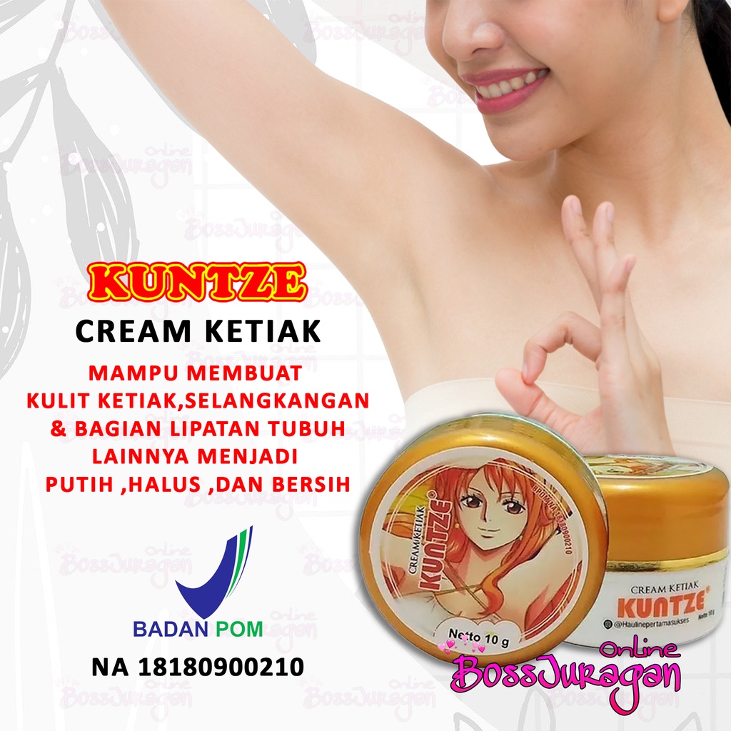 (BOSS) CREAM KETIAK KUNTZE BPOM - krim ketiak &amp; selangkangan kuntze BPOM