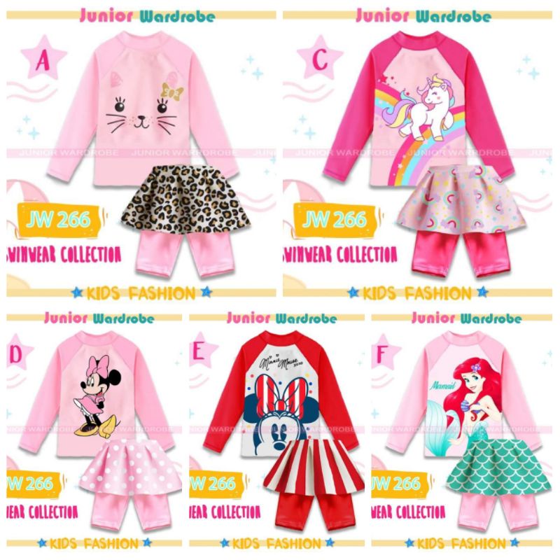 jw226 BAJU RENANG ANAK/ KOSTUM RENANG/SETELAN BAJU RENANG ANAK KARAKTER