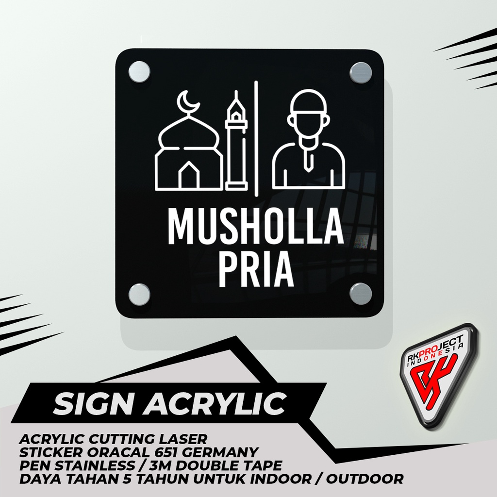 

SIGN BOARD AKRILIK ACRYLIC MUSHOLLA PRIA