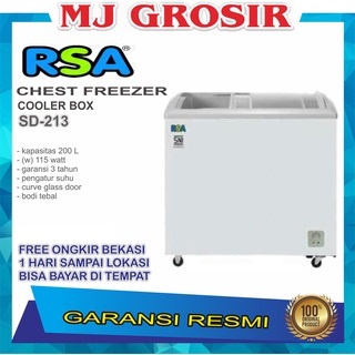 RSA SD 213 CHEST FREEZER BOX 200 L LEMARI PEMBEKU 200 LITER CURVE