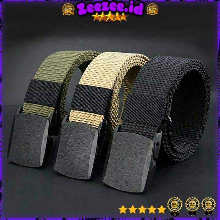 Rhodey Tali Ikat Pinggang Pria Anti Xray Plastik Canvas Non Metal Automatic Buckle - 899