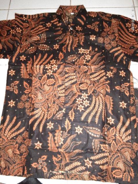 Kemeja Batik Pria Lengan Pendek Motif Manggar