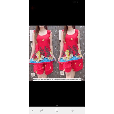 setelan macan Tiger harimau Imlek sin cia merah baju tidur