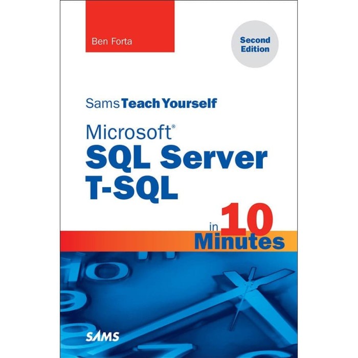 

database-buku- ben forta - microsoft sql server t-sql in 10 minutes -buku-database.
