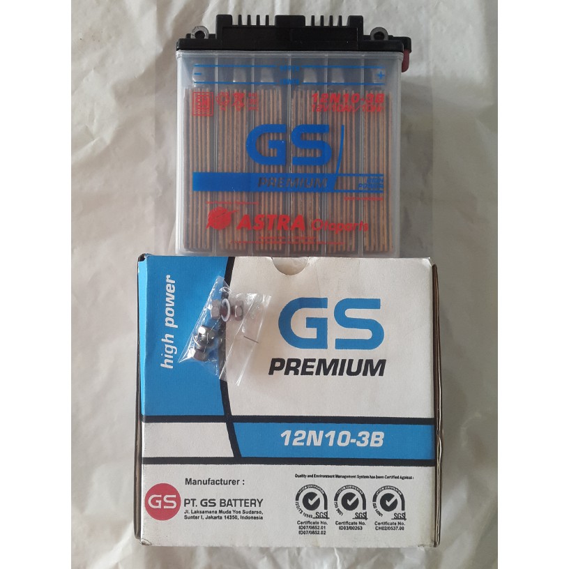 Aki 12N10-3B GS PREMIUM KIT
