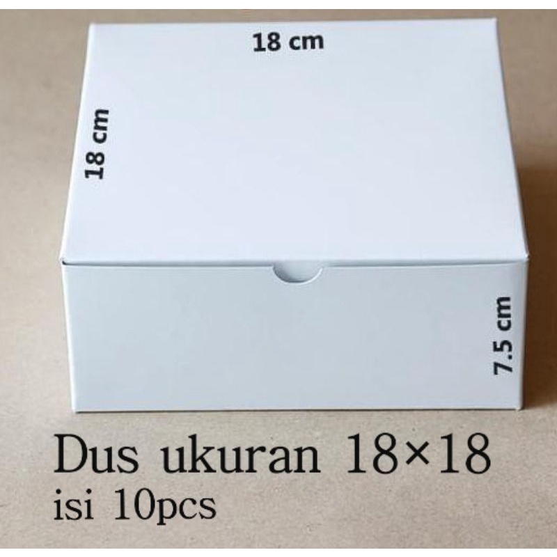 

Dus kue 18cm×18cm isi 10pcs | kardus nasi | dus bolu