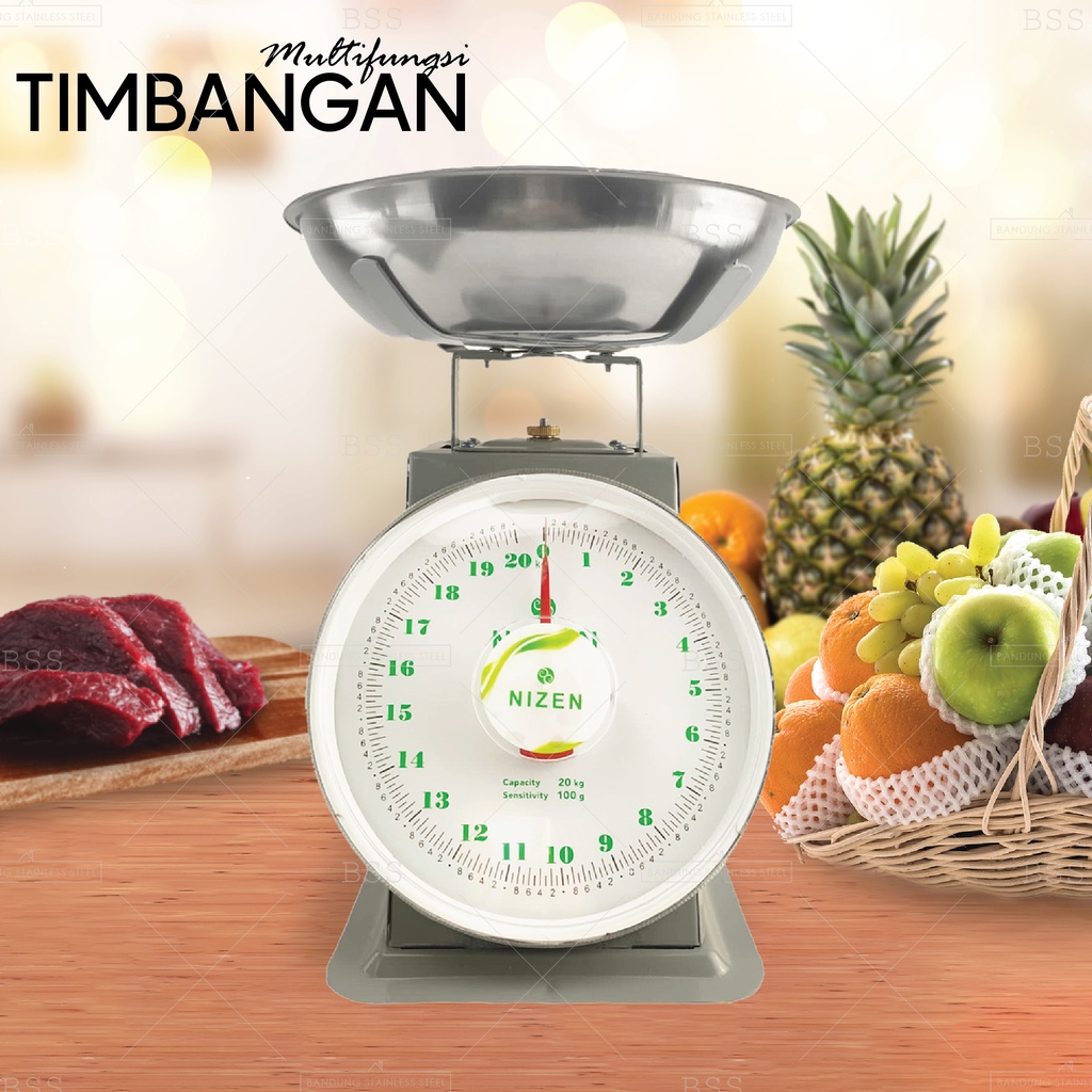 TIMBANGAN DAPUR ANALOG BUAH DAGING DAGANG LAUNDRY IKAN SAYUR LAUK MANUAL 5KG 10KG 15KG 20KG