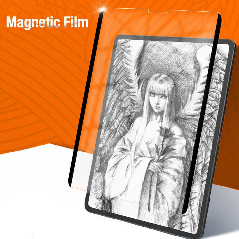 Kertas Film Pelindung Layar Magnetik Dapat Dilepas Untuk Ipad Pro 11 2021 12.9 2020 2018 7th 8th 10.2 Air 4 10.9 Air 3 10.5