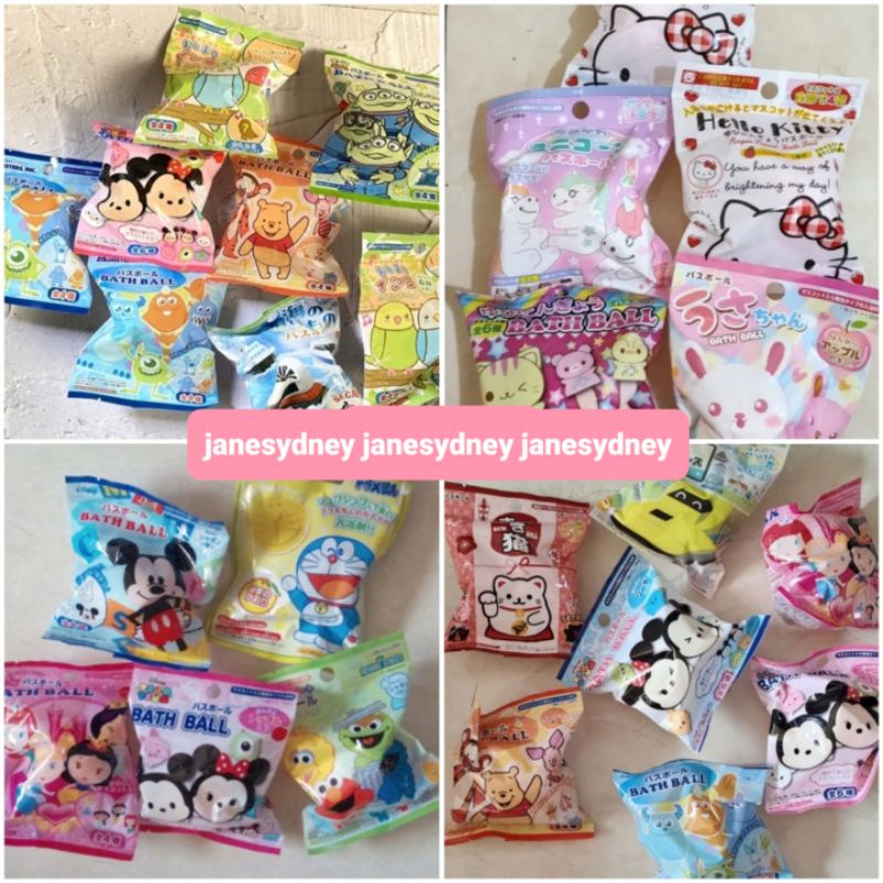Bathbomb Bathball Bath Bomb Bath Ball with Figurine Toy Surprise Mickey Minnie Pokemon Doraemon Elmo