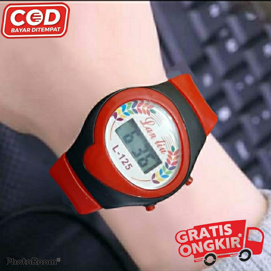 JAM TANGAN ANALOG CASUAL SIMPLE MINIMALIS KEREN UNISEX ANAK REMAJA COLOURFULL TALI KARET / BISA COD