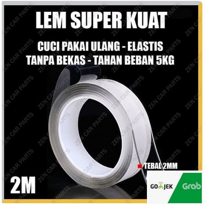

Spesial Nano Magic Double Tape Bening Tahan Air 30mm x 2m Acrylic Washable Hot