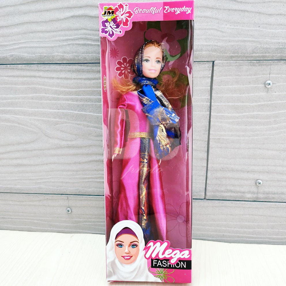 Boneka Berbie Mega Fashion Muslimah Hijab