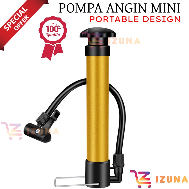 [IZUNA] POMPA ANGIN BAN SEPEDA PORTABLE MINI / POMPA ANGIN BOLA / POMPA ANGIN BOLA BASKET / POMPA ANGIN PORTABLE / POMPA ANGIN MINI / MINI BICYCLE PUMP / POMPA ANGIN MANUAL