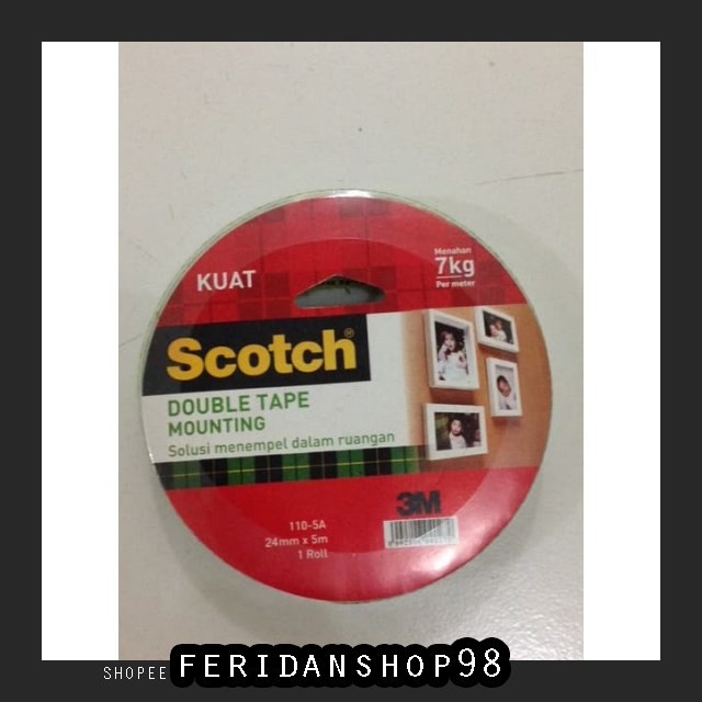 

FS996 DOUBLE TAPE - ATK 3M SCOTCH MOUNTING TAPE 24 MM X 5M BY FERIDANSHOP98