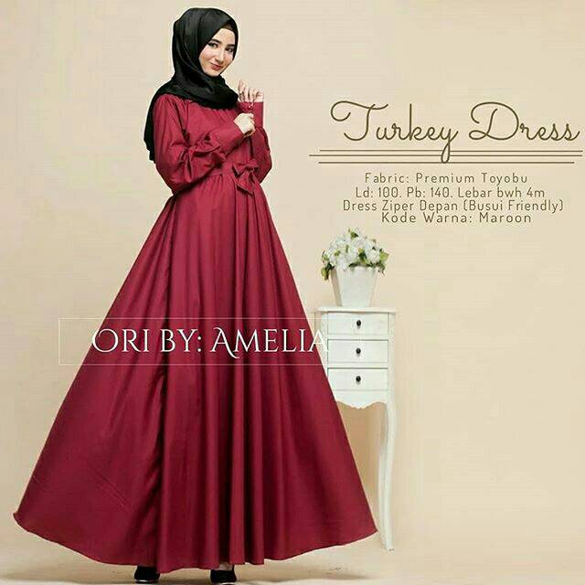 DRESS MUSLIM - fashion wanita -baju wanita - baju gamis - dress - gamis - gamis wanita -Turkey Dress