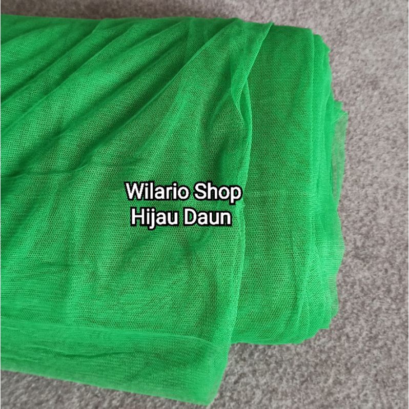KAIN TILE HALUS LEMBUT | KAIN TULE | KAIN TULLE | KAIN TILLE | SOFT TILE | SOFT TULLE-Hijau Daun