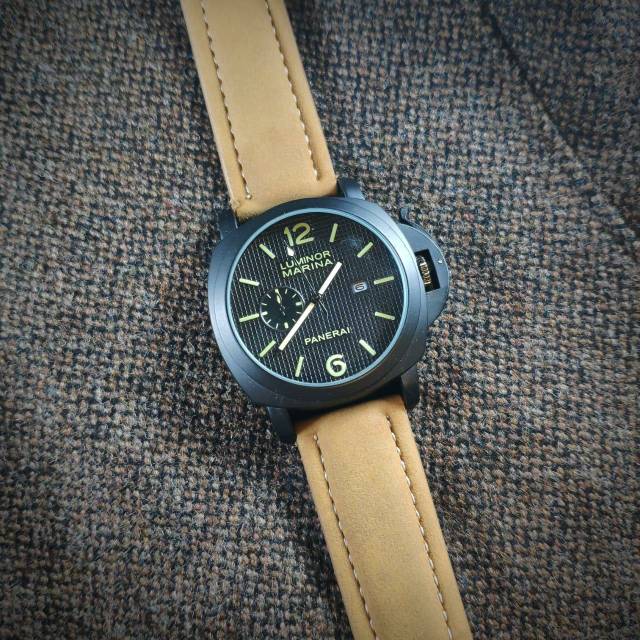 Jam tangan pria Luminor Panerai new kulit halus