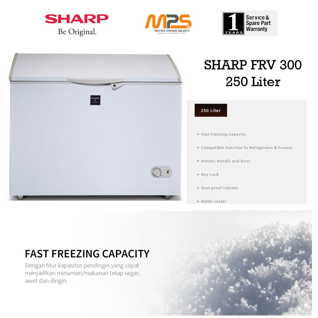 Chest Freezer Sharp FRV-300 (250 Liter)