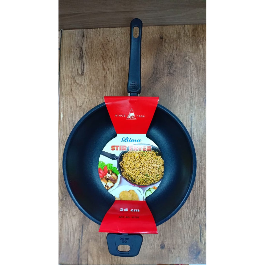 BIMA FRYPAN TEFLON 26 CM / BIMA PENGGORENGAN TEFLON ALAS MERAH / 30726
