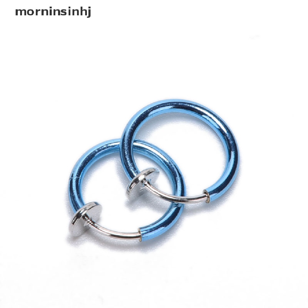 Mornin 2pcs Cincin Tindik Hidungbibirtubuh Gaya Punk Untuk Priawanita