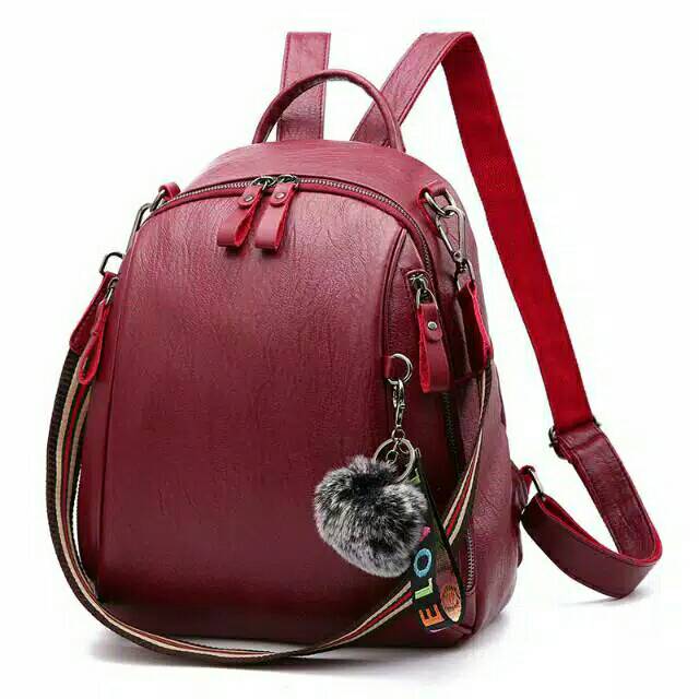 Promo Tas kulit Murah BACKPACK TAS WANITA Ransel Hd pisban PU Sale