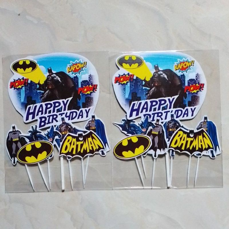 Topper ulang tahun/hiasan kue tart BATMAN