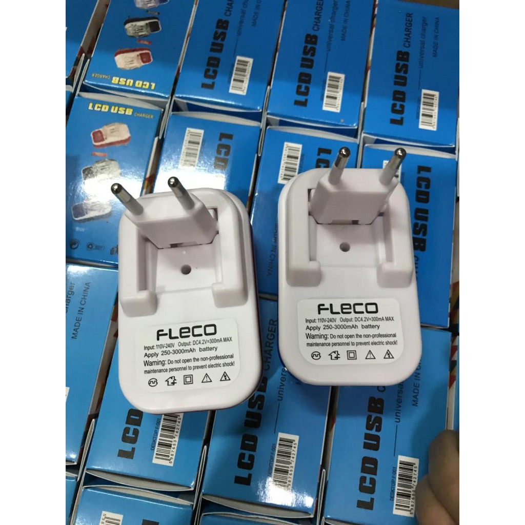 Destop LCD USB Charger Original vibox lcd / Destop Kodok Fleco F-001 casan jepit baterai casan kodok