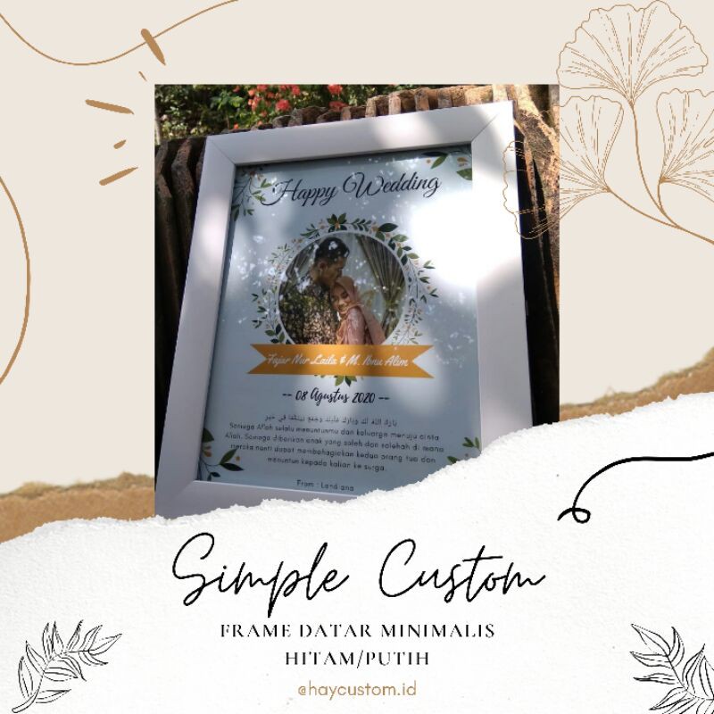 • Simple Custom Frame • Cetak foto + Bingkai ukuran 10R Murah Free Custom Desain Splash Foto