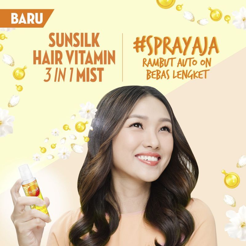 Sunsilk Lifebuoy Hair Mist 40 ml Vitamin Rambut Spray 3 in 1 40ml