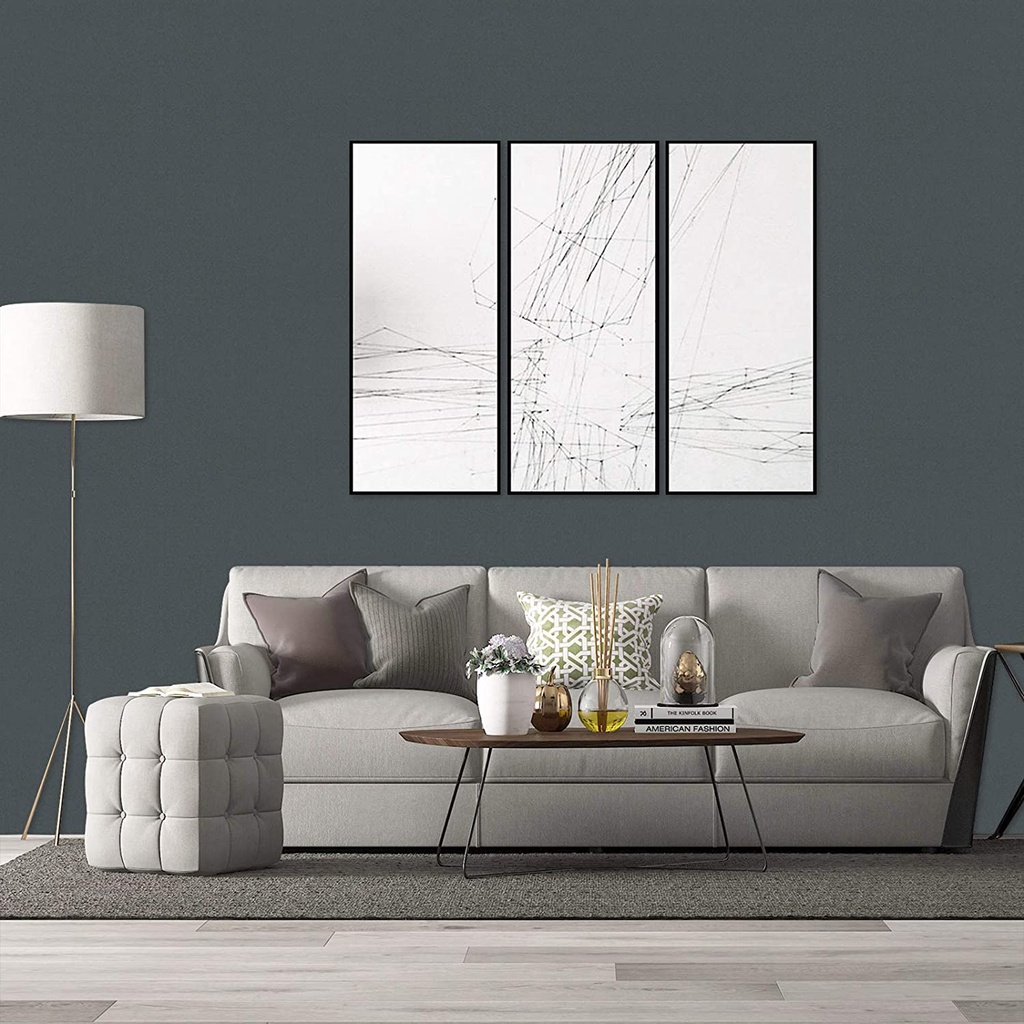 Wallapper Dinding Polos Dark Grey 8m s/d 9m x 45cm