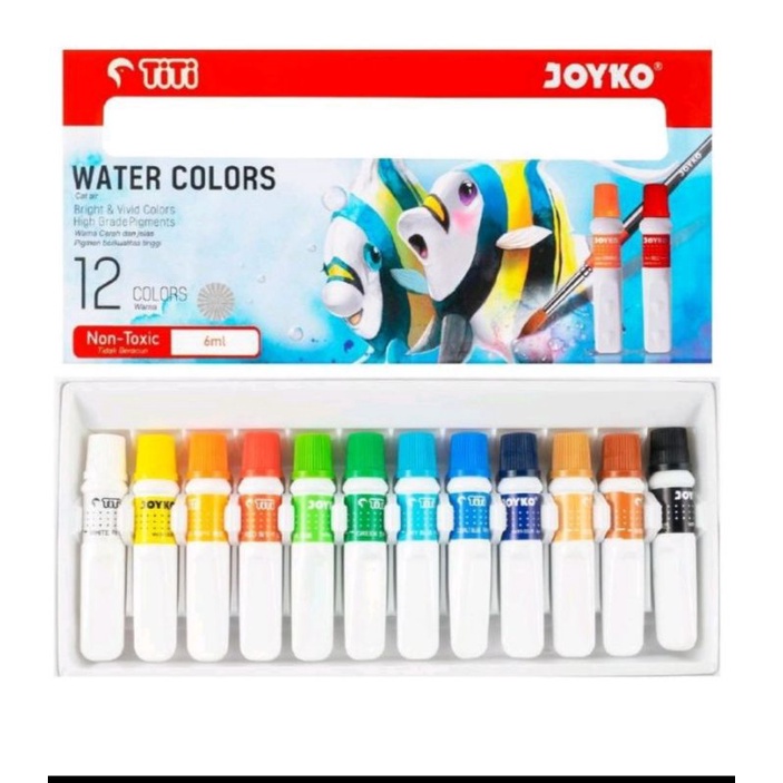 

WATER COLORS JOYKO,, 12 WARNA,,