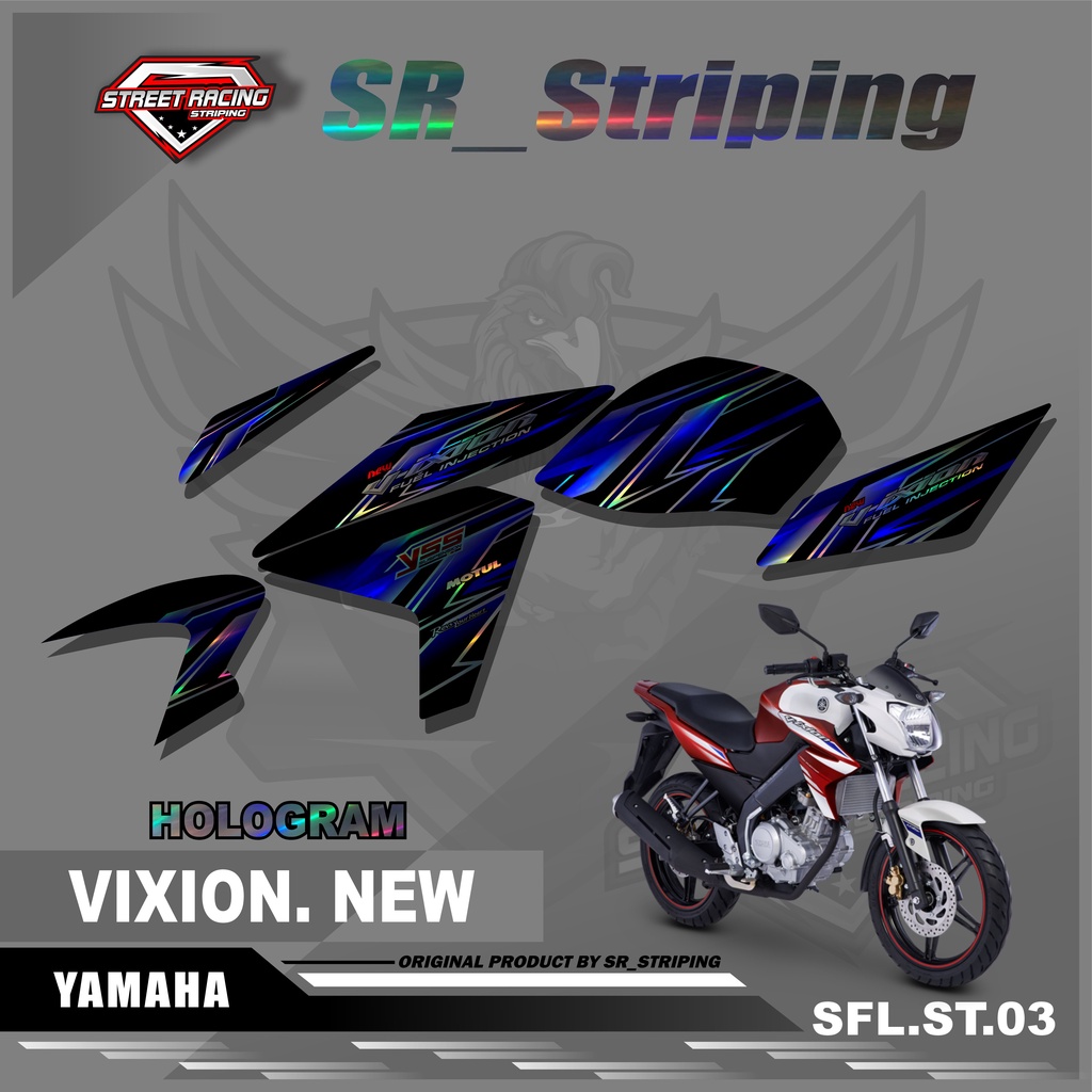 Striping Vixion New / Stiker Vixion NVL ( Hologram ) Variasi Vixion New / Setiker Stiker List Varias