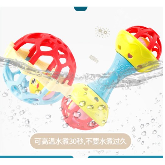 Mainan Kerincingan Bayi Genggam Bunyi / Rattle Genggam / Handbell Silicone BPA FREE