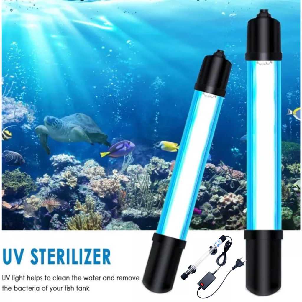 Lampu UV Aquarium Sterilizer Lampu Tangki Anti Lumut Alga Kolam Ikan