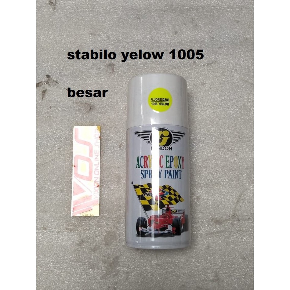 

CAT KALENG SEMPROT PYLOX MERK RJ 300CC STABILO KUNING STABILO / YELLOW STABILO