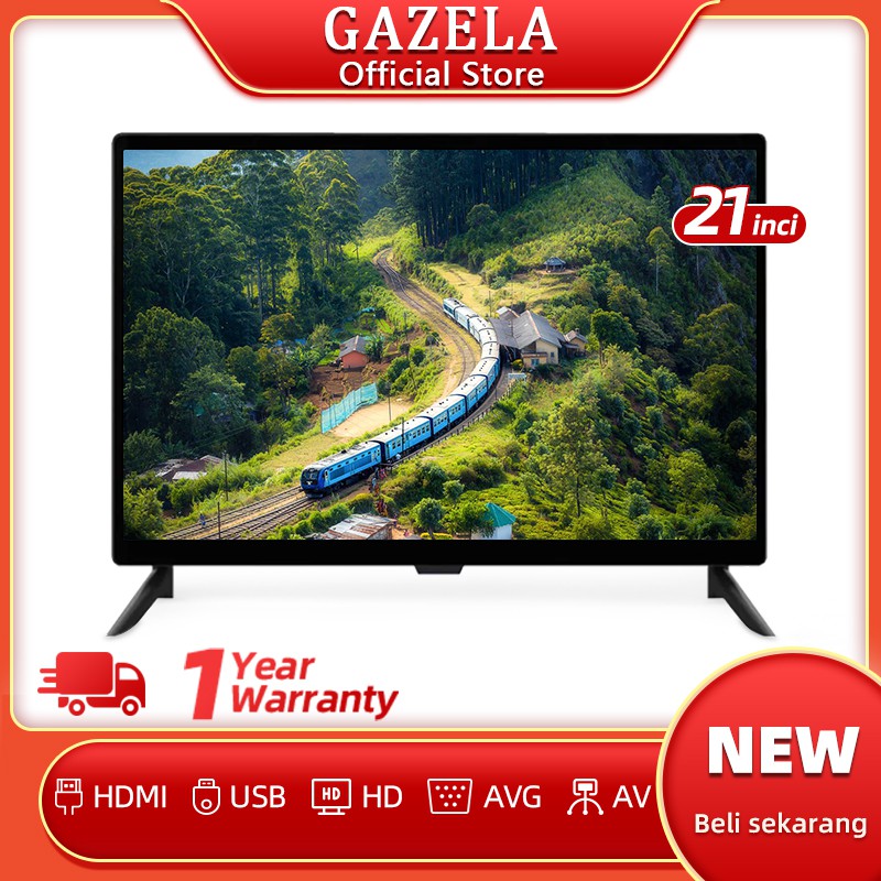 Gazela TV  LED 21 inci  LED TV Analog & Digital HD Ready Televisi Murah Monitor Komputer/CCTV/PS3