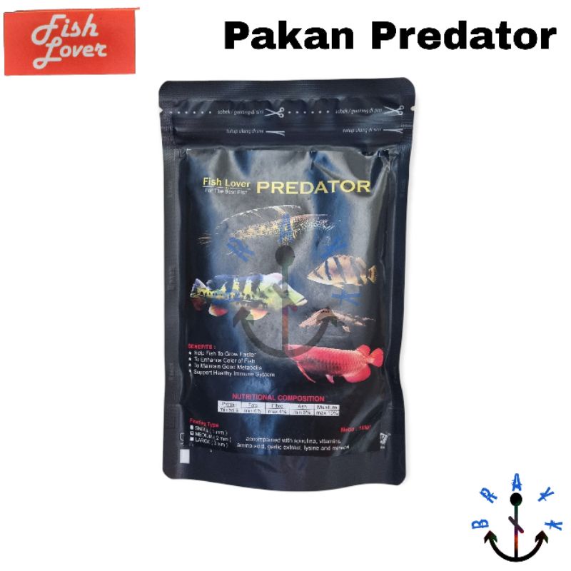 Pakan Ikan Pelet Predator Premium Kualitas Terbaik 100Gram