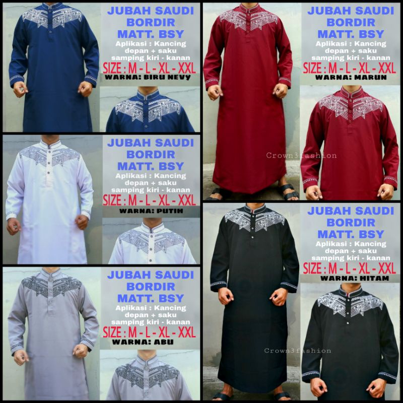 JUBAH ARAB VIRAL PRIA KATUN &amp; BSY BORDIR BERKUALITAS TERBARU * BISA COD