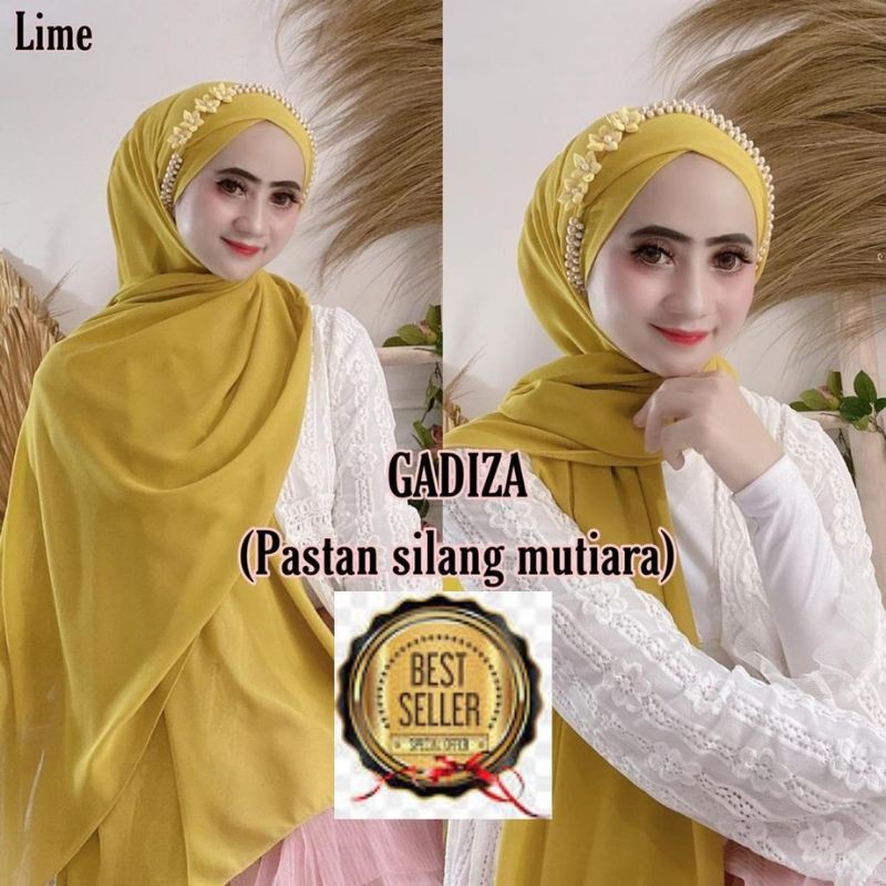 Jilbab Pasmina Instan PASTAN SILANG MUTIARA Ceruty Premium Babydoll