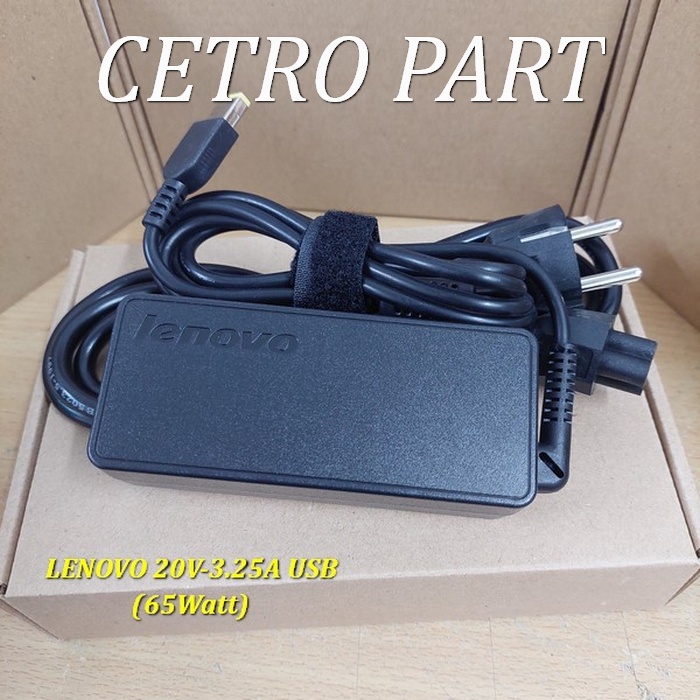 Adaptor Charger Laptop Lenovo Thinkpad X240 X240s X250 X260 W550s 20v-3.25a USB BERGARANSI