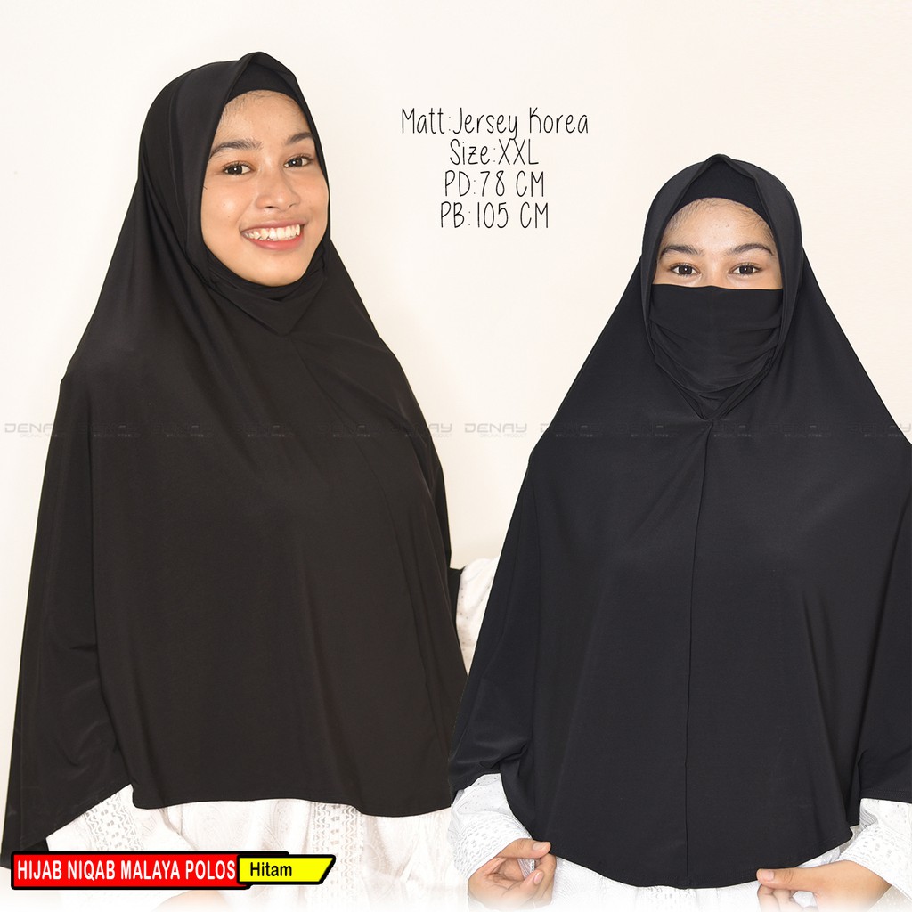 TOKODENAY - HIJAB MASKER - NIQAB MALAYA 2IN1 - BAHAN JERSEY - JILBAB WANITA MUSLIMAH - BEST SELLER