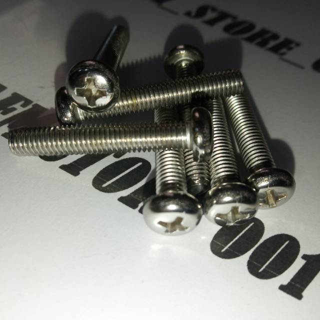 Baut JP M5 X 30 (3cm) stainless 304 pan screw