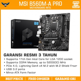 MSI B560M-A Pro (Intel LGA 1200, B560, mATX, M2) Motherboard Mainboard
