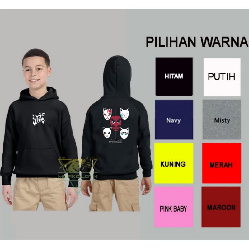 JAKET HOODIE ANAK DEMON SLAYER UROKODAKI - MuakCloth